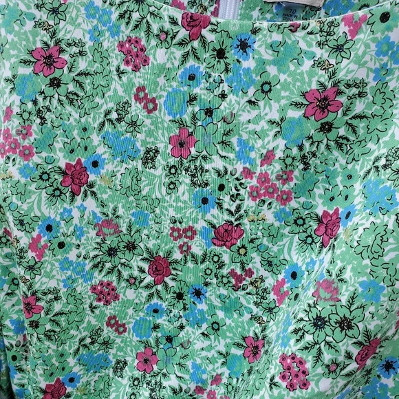 ANNE KLEIN Green Floral A-Line Fit & Flare Dress Size 10 - Picture 15 of 16